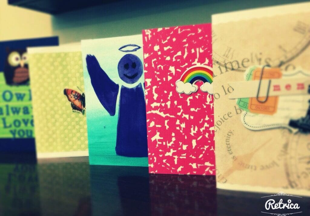 Handmade sympathy cards made by teens who have lost loved ones.